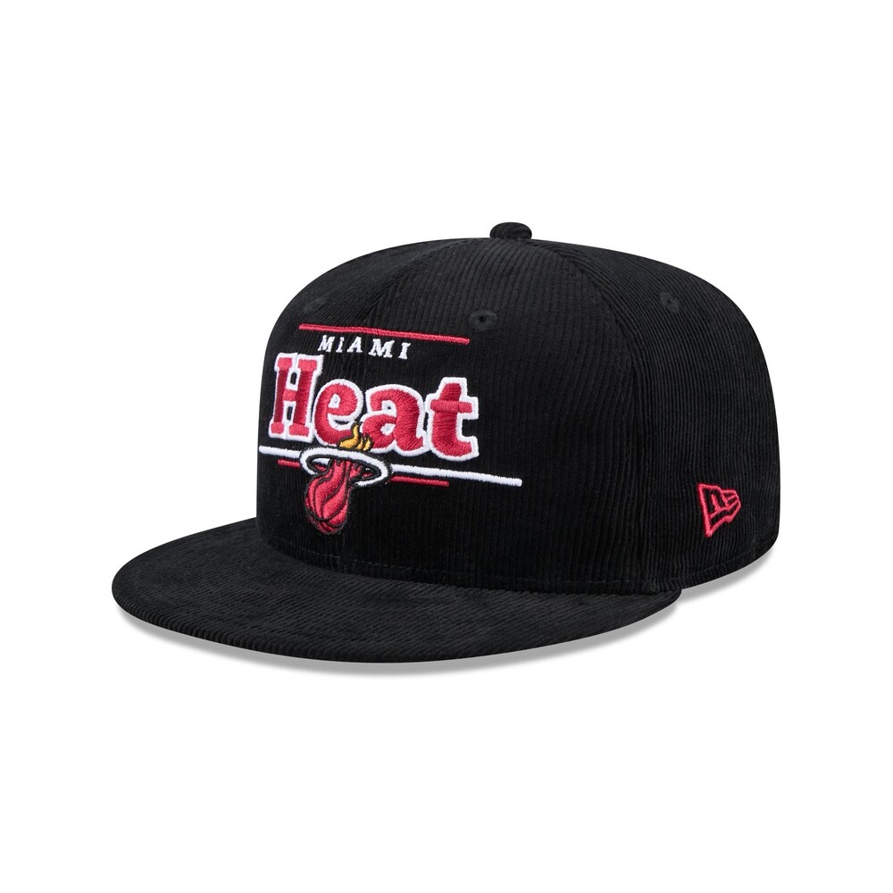 New Era Miami Heat Throwback Display 9FIFTY Snapback Hat - One Size